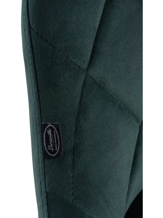 Juego de 2 taburetes de bar Lazio terciopelo, verde oscuro Juego de 2 taburetes de bar Lazio terciopelo, verde oscuro