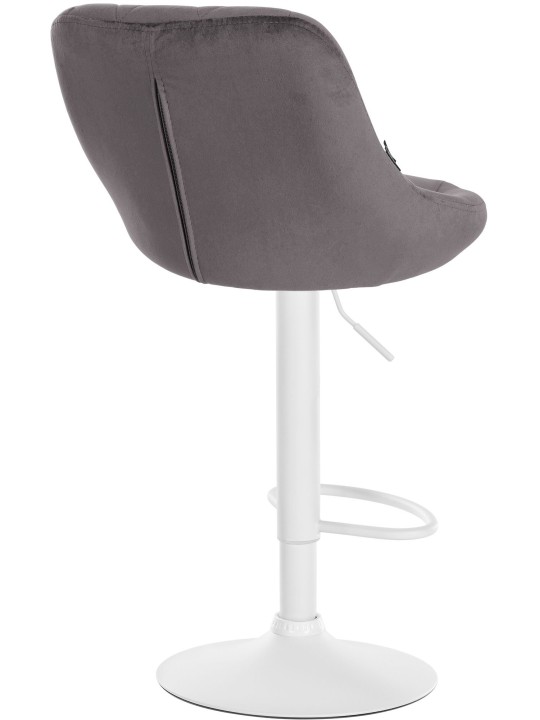 Juego de 2 taburetes de bar Lazio terciopelo, gris Juego de 2 taburetes de bar Lazio terciopelo, gris