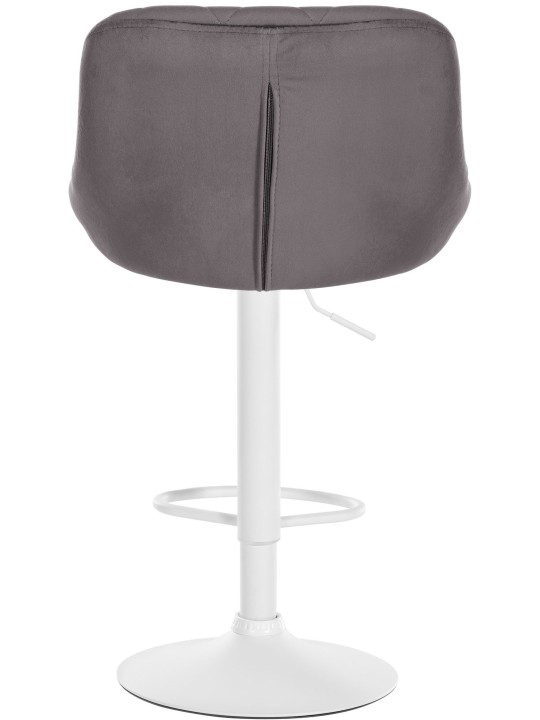 Juego de 2 taburetes de bar Lazio terciopelo, gris Juego de 2 taburetes de bar Lazio terciopelo, gris