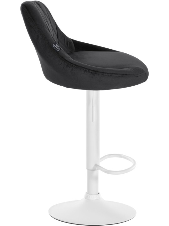 Juego de 2 taburetes de bar Lazio terciopelo, negro Juego de 2 taburetes de bar Lazio terciopelo, negro