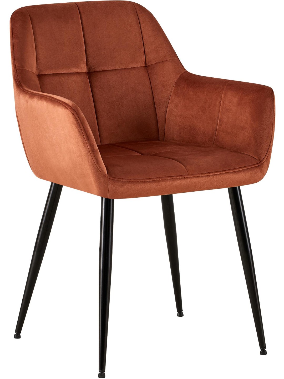 Silla de visita Emia terciopelo, marrón