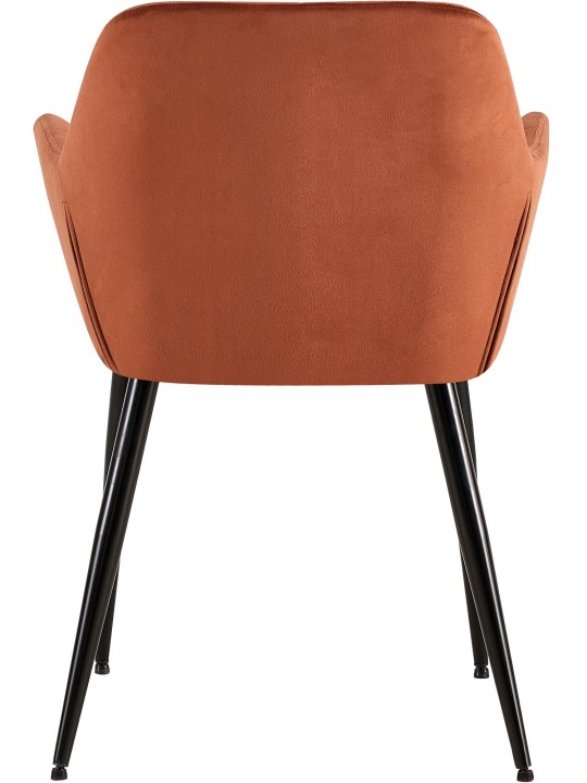 Silla de visita Emia terciopelo, marrón