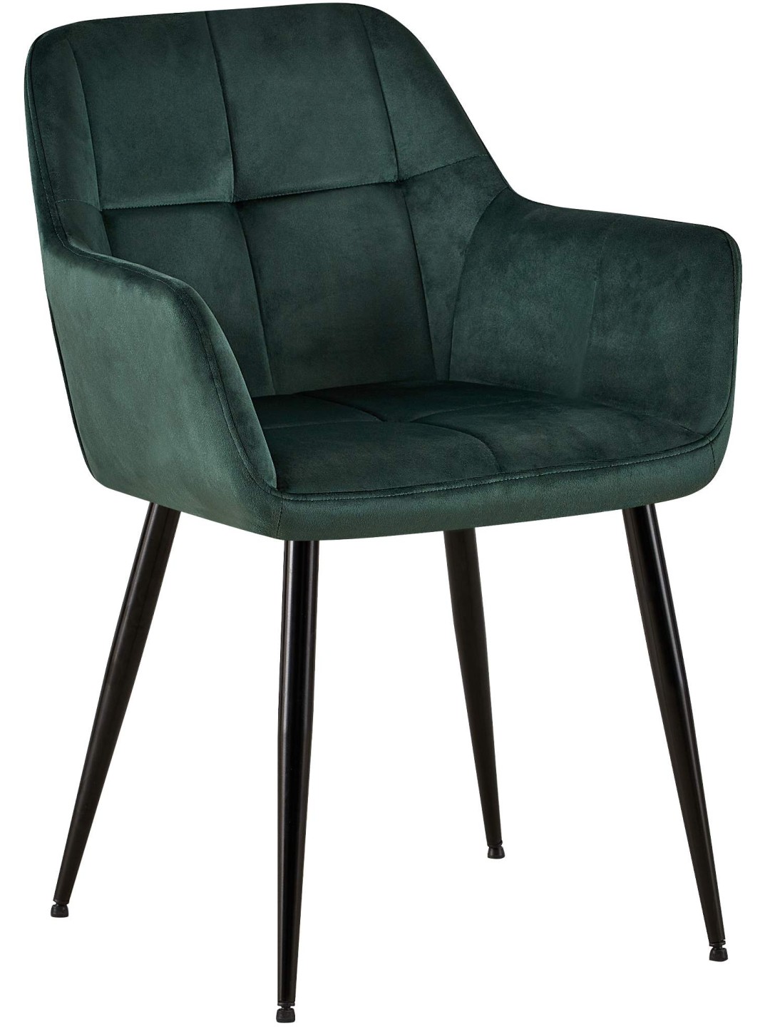 Silla de visita Emia terciopelo, verde