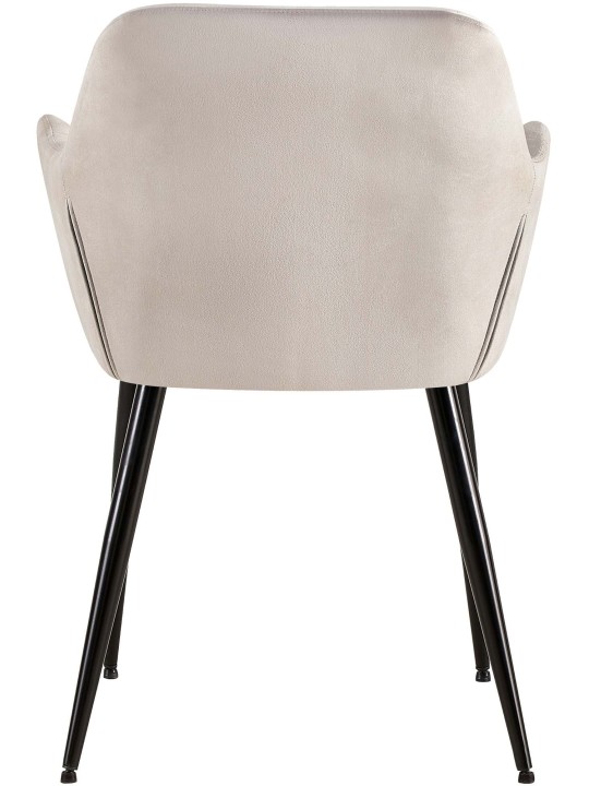 Silla de visita Emia terciopelo, gris claro