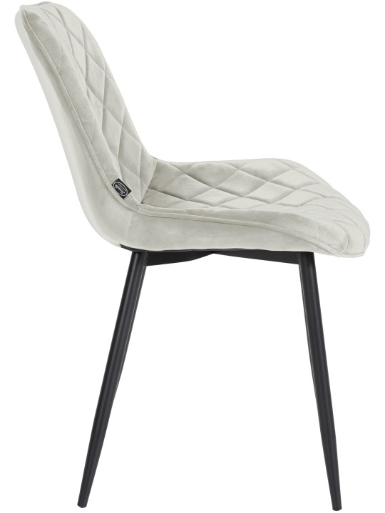 Conjunto de 4 Sillas Muelles Terciopelo, crema Conjunto de 4 Sillas Muelles Terciopelo, crema