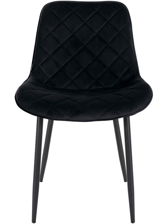 Conjunto de 4 Sillas Muelles Terciopelo, negro Conjunto de 4 Sillas Muelles Terciopelo, negro