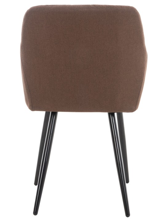 Silla de comedor Shila tela, marrón