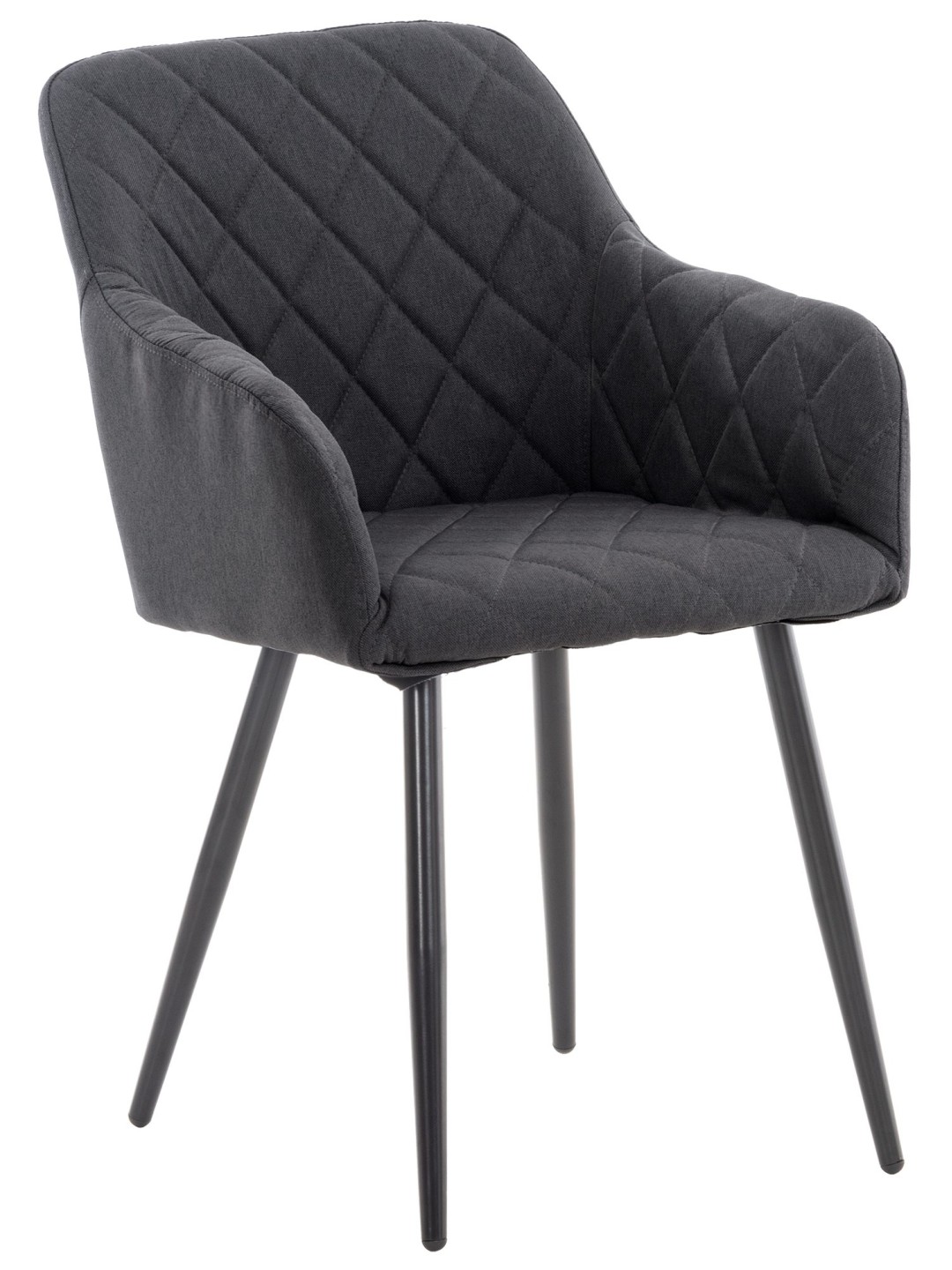 Silla de comedor Shila tela, negro