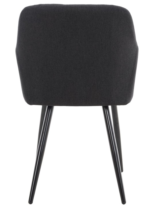 Silla de comedor Shila tela, negro