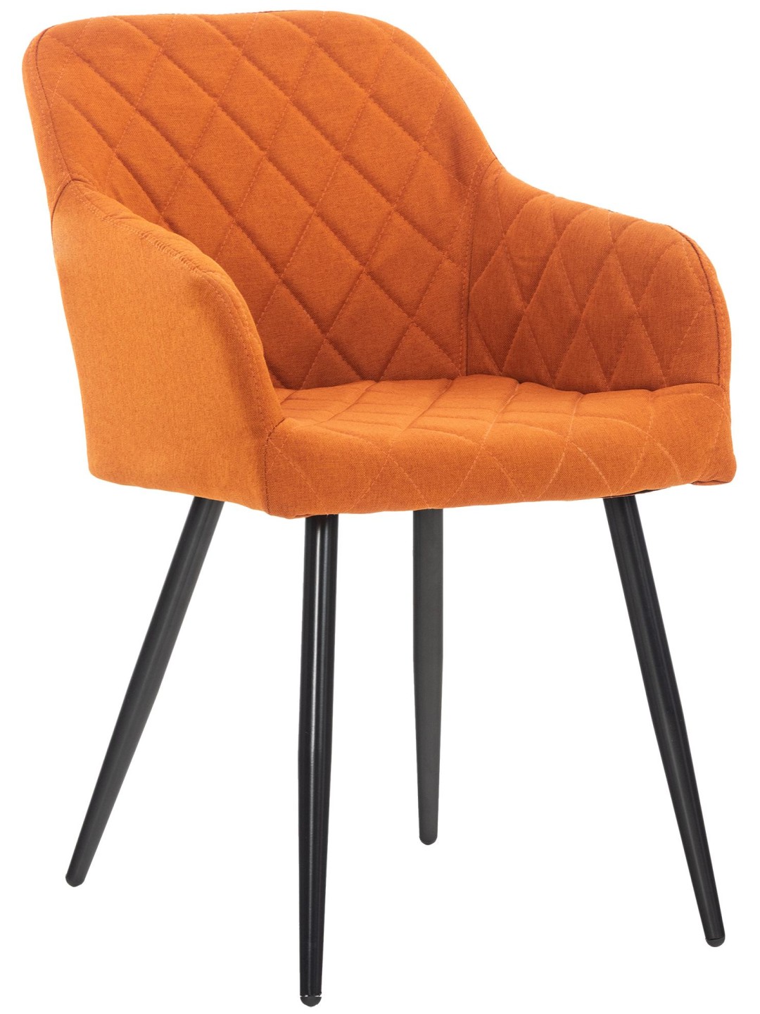 Silla de comedor Shila tela, naranja