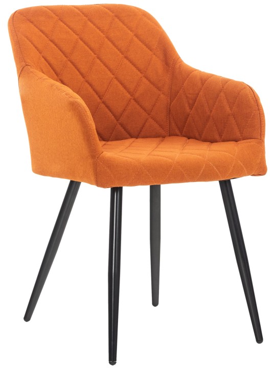 Silla de comedor Shila tela, naranja