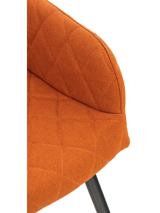 Silla de comedor Shila tela, naranja