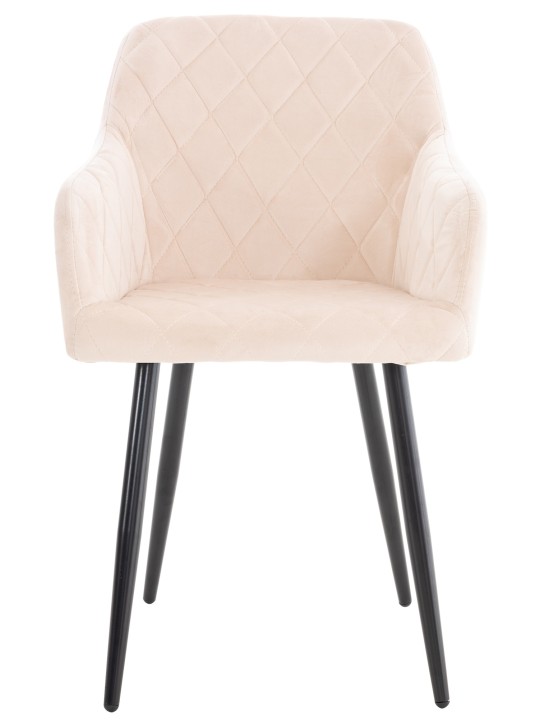Silla de comedor Shila terciopelo, beige