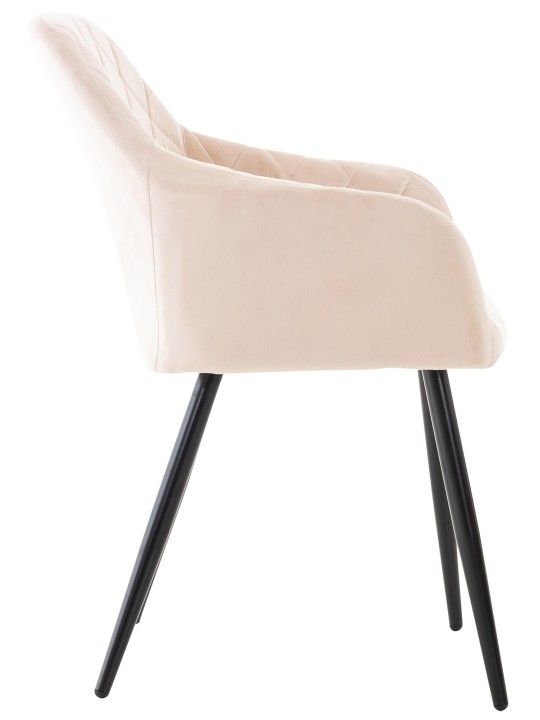 Silla de comedor Shila terciopelo, beige
