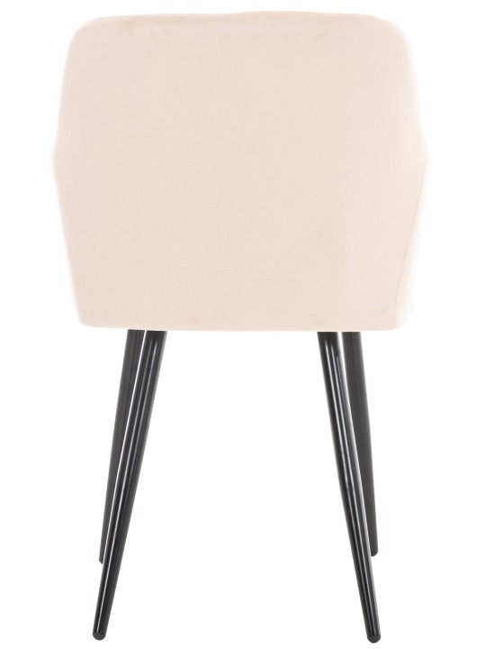 Silla de comedor Shila terciopelo, beige