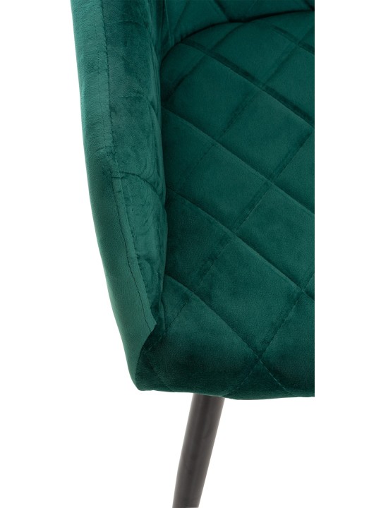 Silla de comedor Shila terciopelo, verde