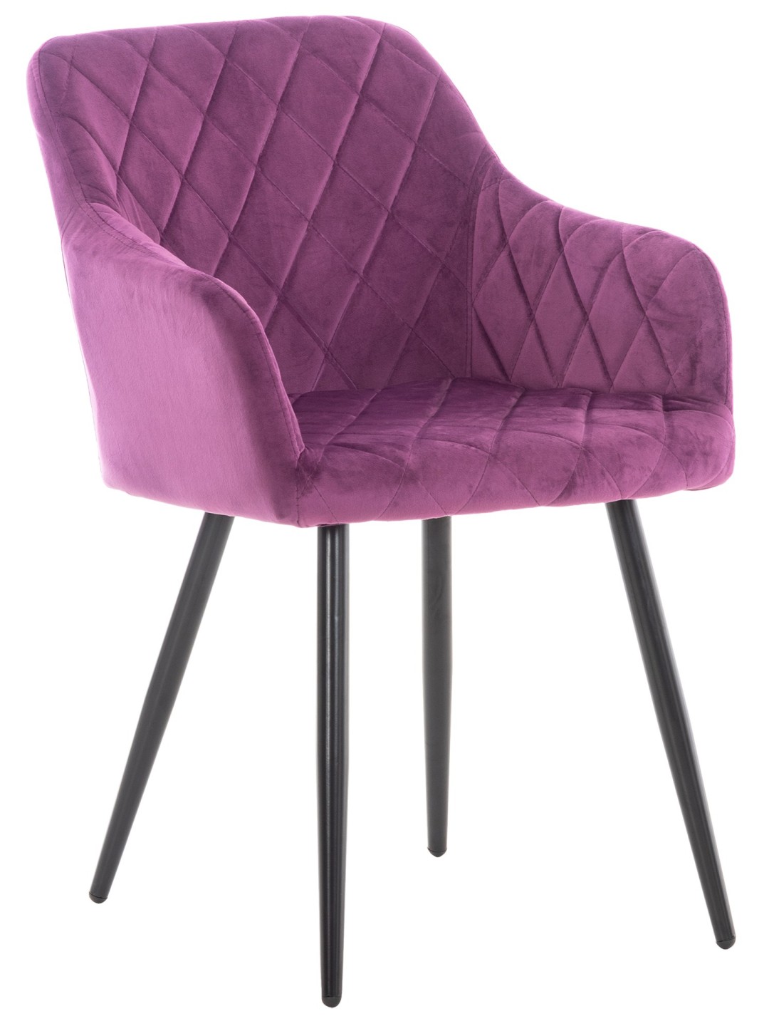 Silla de comedor Shila terciopelo, lila