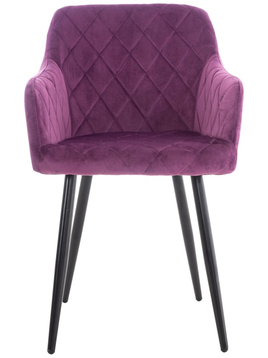 Silla de comedor Shila terciopelo, lila