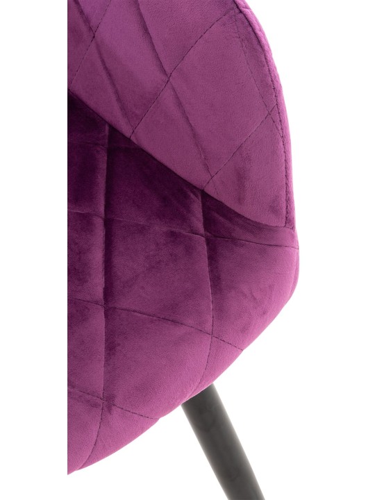 Silla de comedor Shila terciopelo, lila