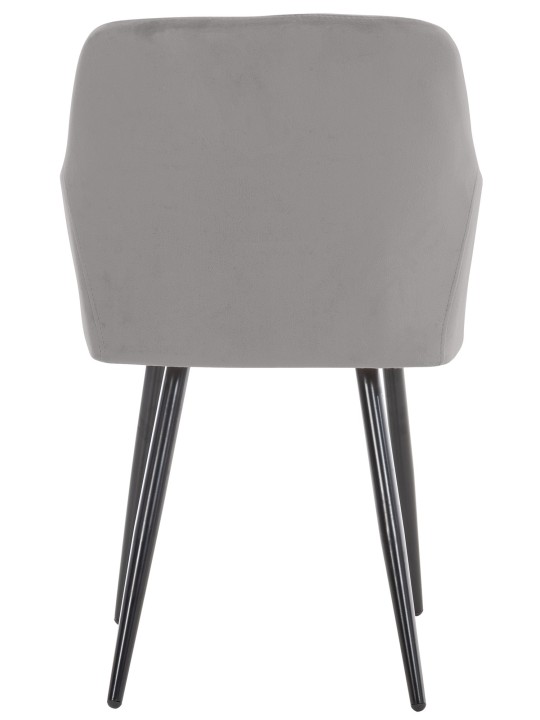 Silla de comedor Shila terciopelo, gris
