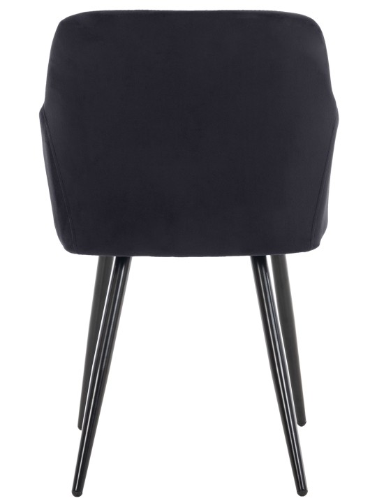 Silla de comedor Shila terciopelo, negro