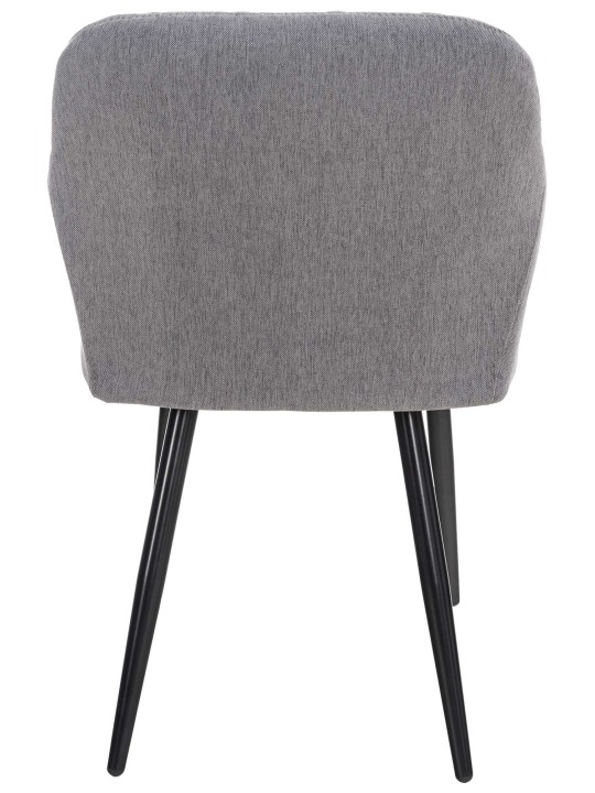 Juego de 2 sillas de comedor tela Shila, gris