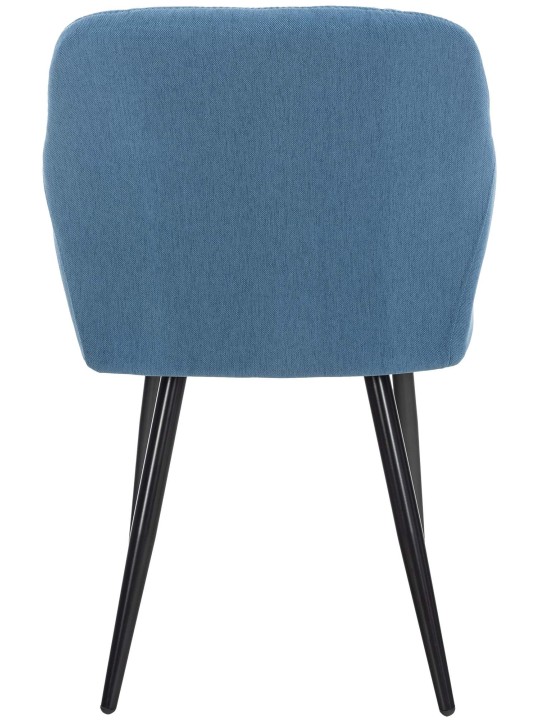 Juego de 2 sillas de comedor tela Shila, azul