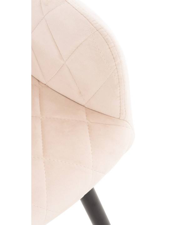 Juego de 2 sillas de comedor Shila terciopelo, beige