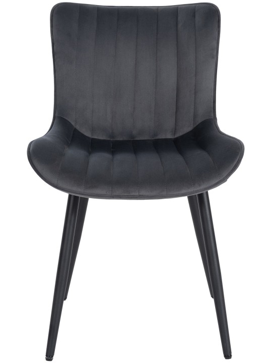 Conjunto de 2 sillas Largo terciopelo, gris oscuro Conjunto de 2 sillas Largo terciopelo, gris oscuro