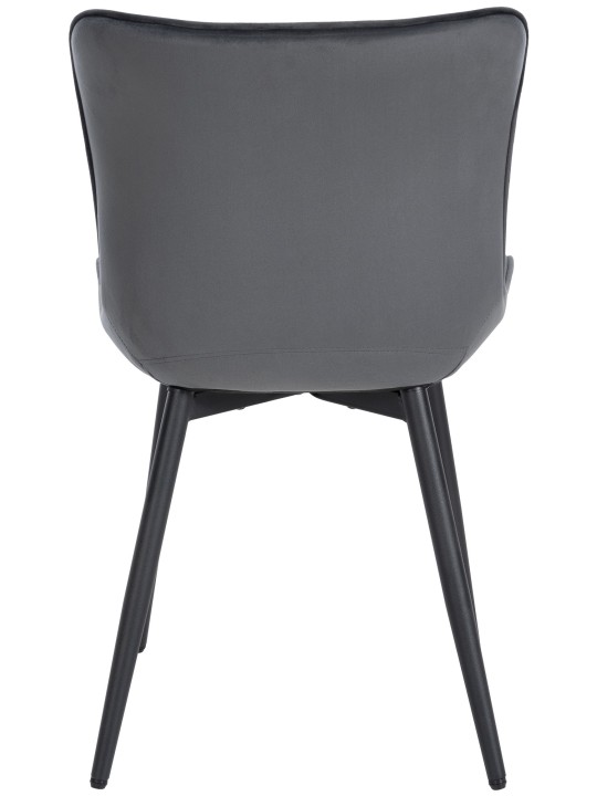 Conjunto de 2 sillas Largo terciopelo, gris oscuro Conjunto de 2 sillas Largo terciopelo, gris oscuro