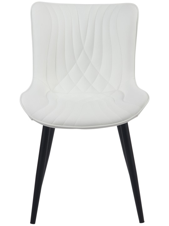 Conjunto de 2 sillas Brady piel sintética, blanco