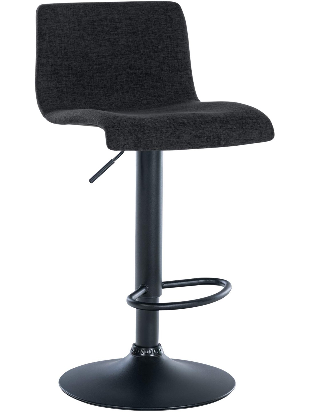 Taburete de bar tela Branford, negro