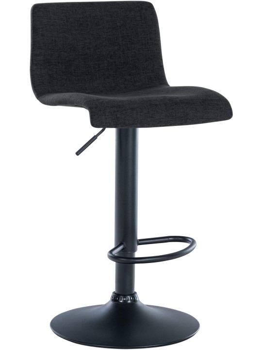 Taburete de bar tela Branford, negro