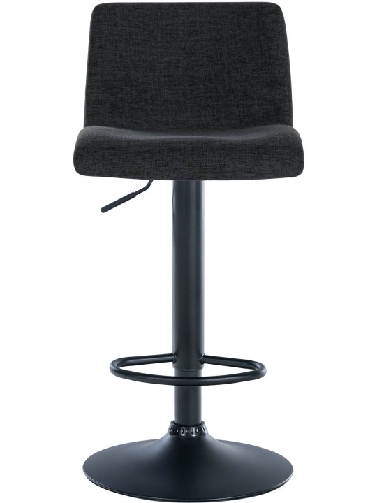 Taburete de bar tela Branford, negro