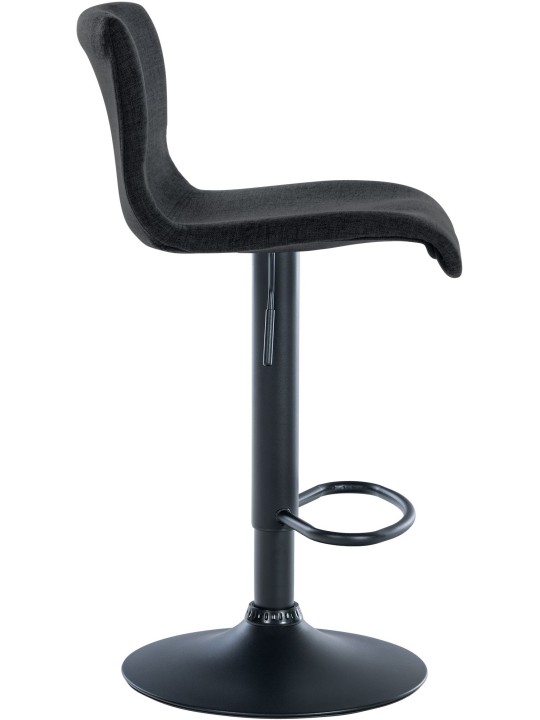 Taburete de bar tela Branford, negro