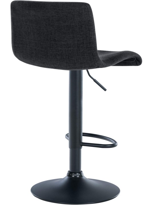 Taburete de bar tela Branford, negro