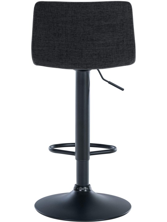 Taburete de bar tela Branford, negro