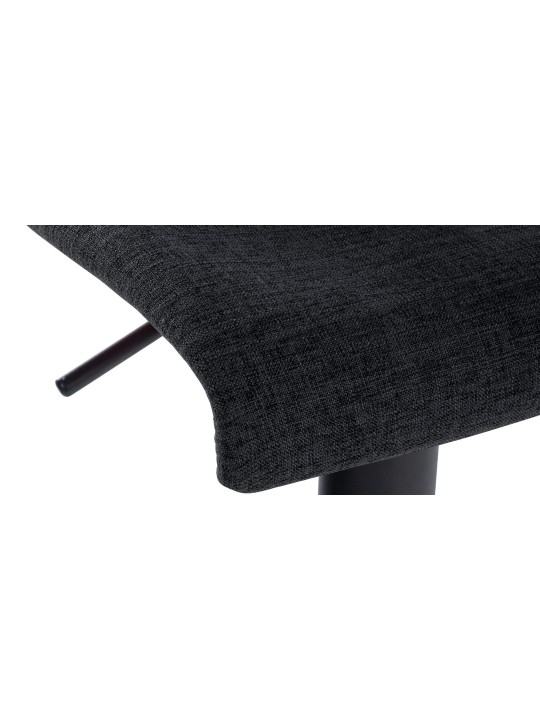 Taburete de bar tela Branford, negro