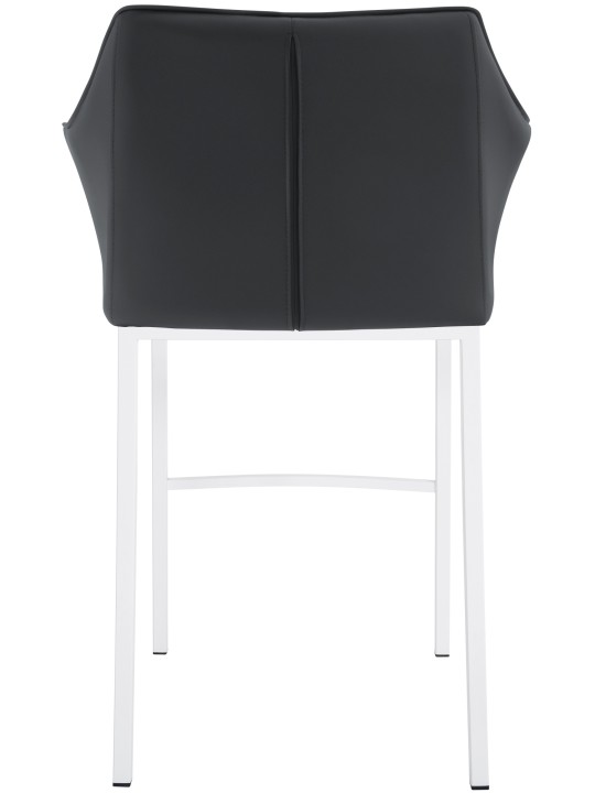 Taburete de bar Damaso con estructura de 4 pies, gris