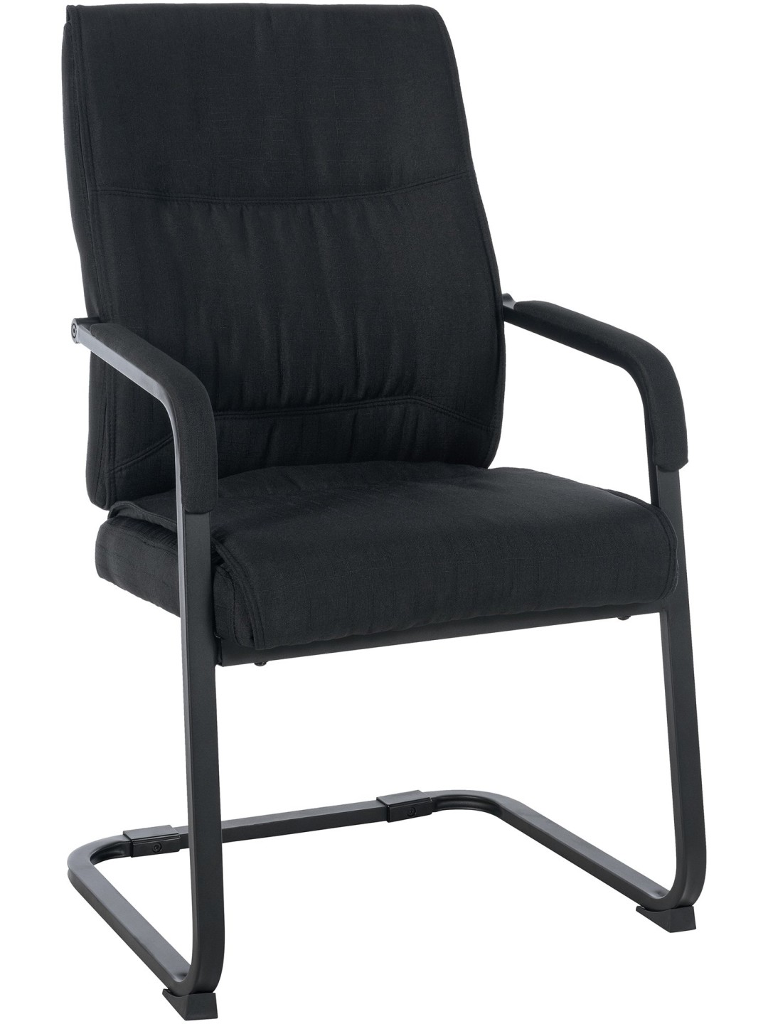 Silla de visita XL tela Anubis, negro/negro