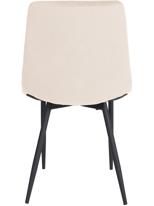 Conjunto 4 sillas Telde terciopelo, crema