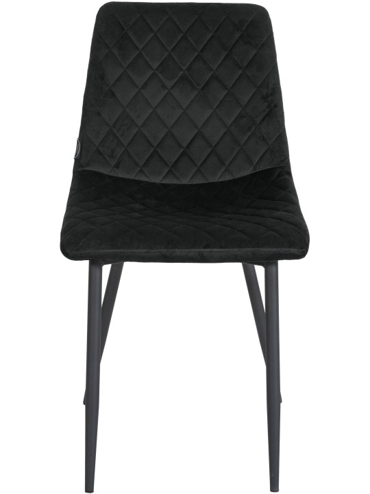 Conjunto 4 sillas Telde terciopelo, negro
