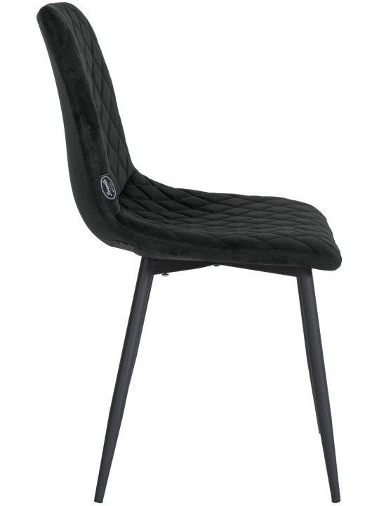 Conjunto 4 sillas Telde terciopelo, negro