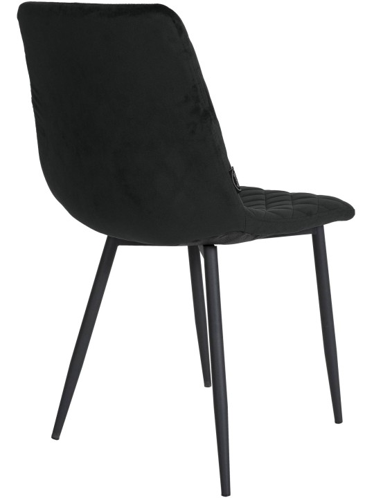 Conjunto 4 sillas Telde terciopelo, negro