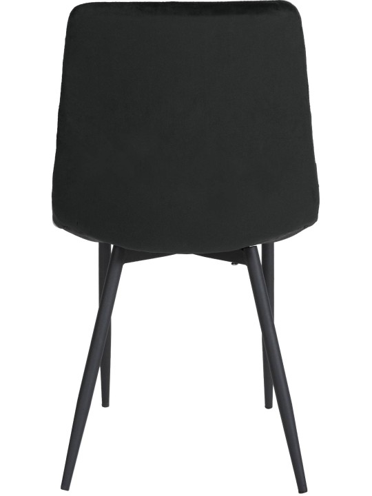 Conjunto 4 sillas Telde terciopelo, negro