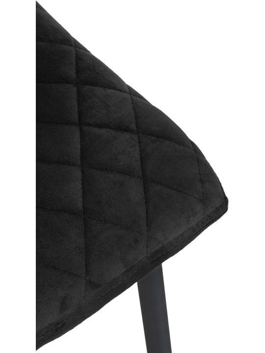 Conjunto 4 sillas Telde terciopelo, negro