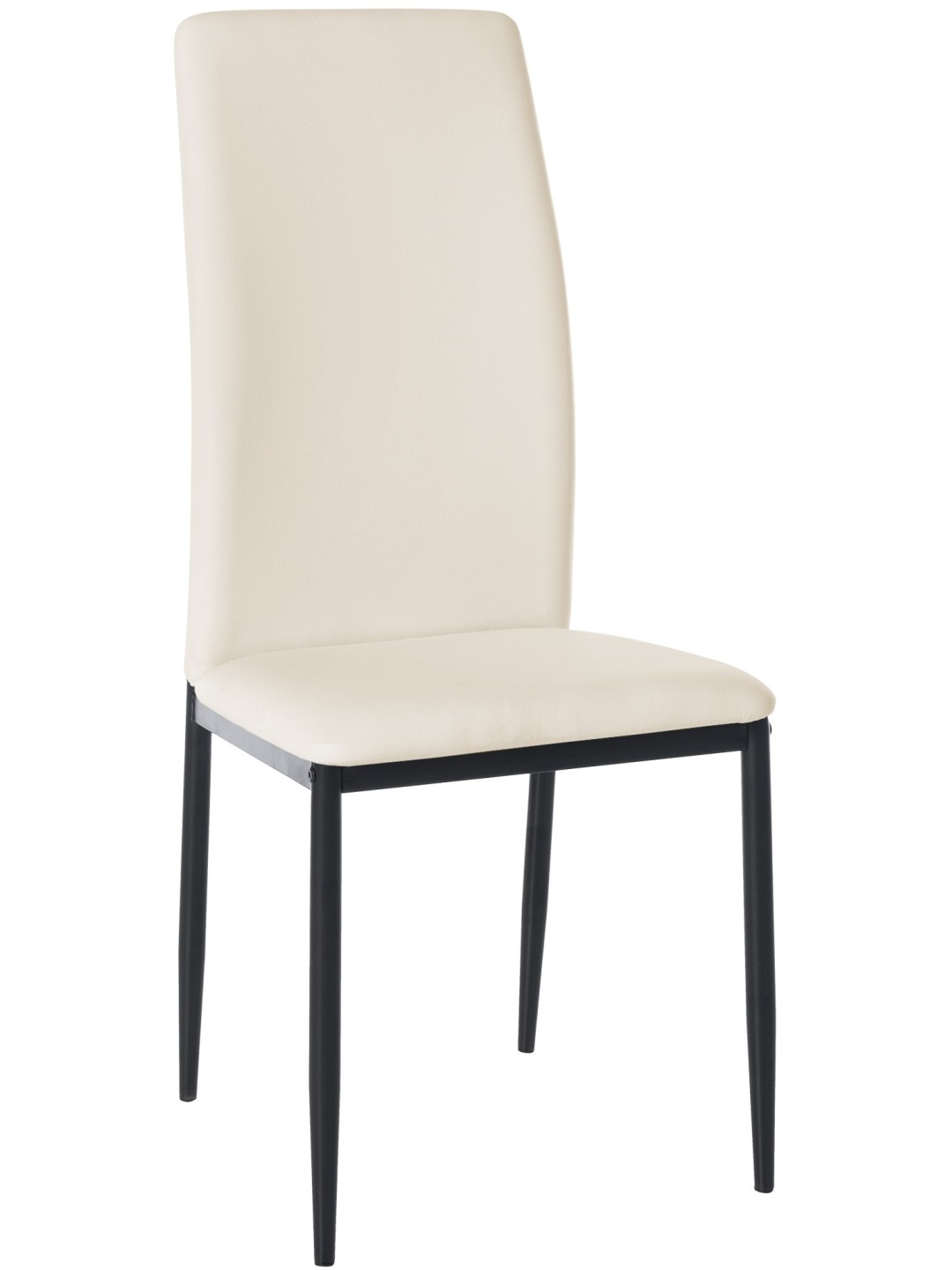 Silla de comedor Savino piel sintética, crema