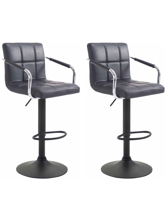 Juego de 2 taburetes de bar Lucy V2, negro Juego de 2 taburetes de bar Lucy V2, negro