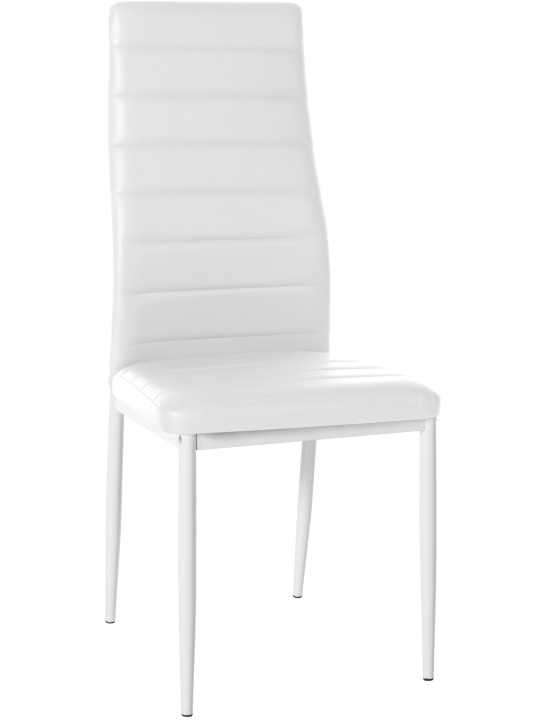 Silla de comedor Mayfair piel sintética, blanco