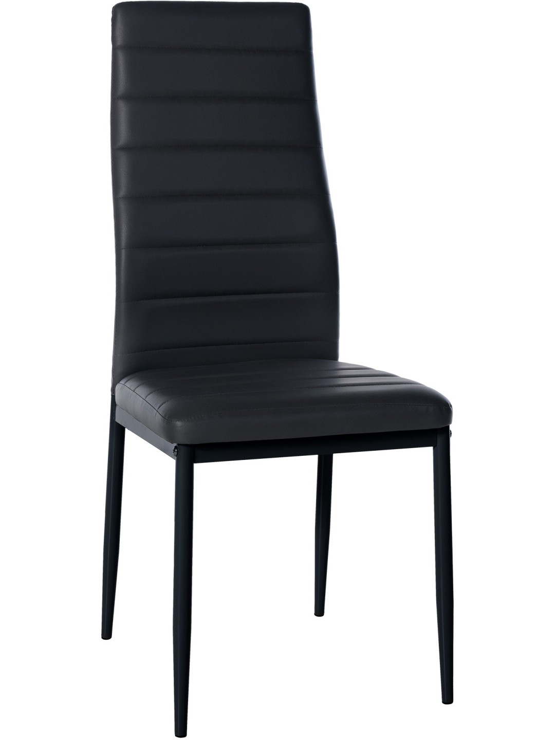 Silla de comedor Mayfair piel sintética, negro
